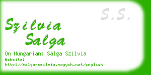 szilvia salga business card